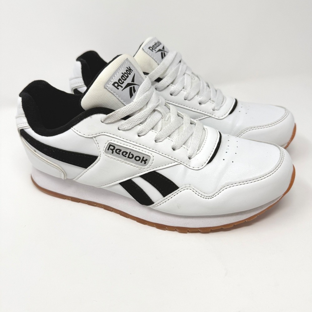 Reebok Royal Glide Womens 8.5 Sneakers White Black Gum Sole Low Top FFC0119598‎